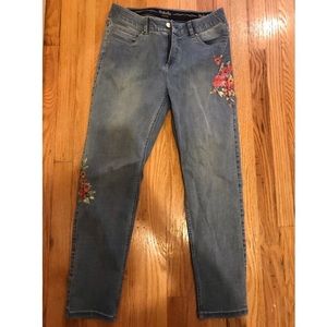 Rafaella floral printed denim jeans